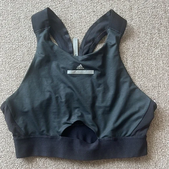 Adidas Stella McCartney Black Cutout Sports Bra size large - Picture 5 of 7